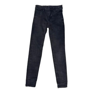 American Eagle Next Level Stretch Size 0 Short Black Hi-Rise Jegging‎
